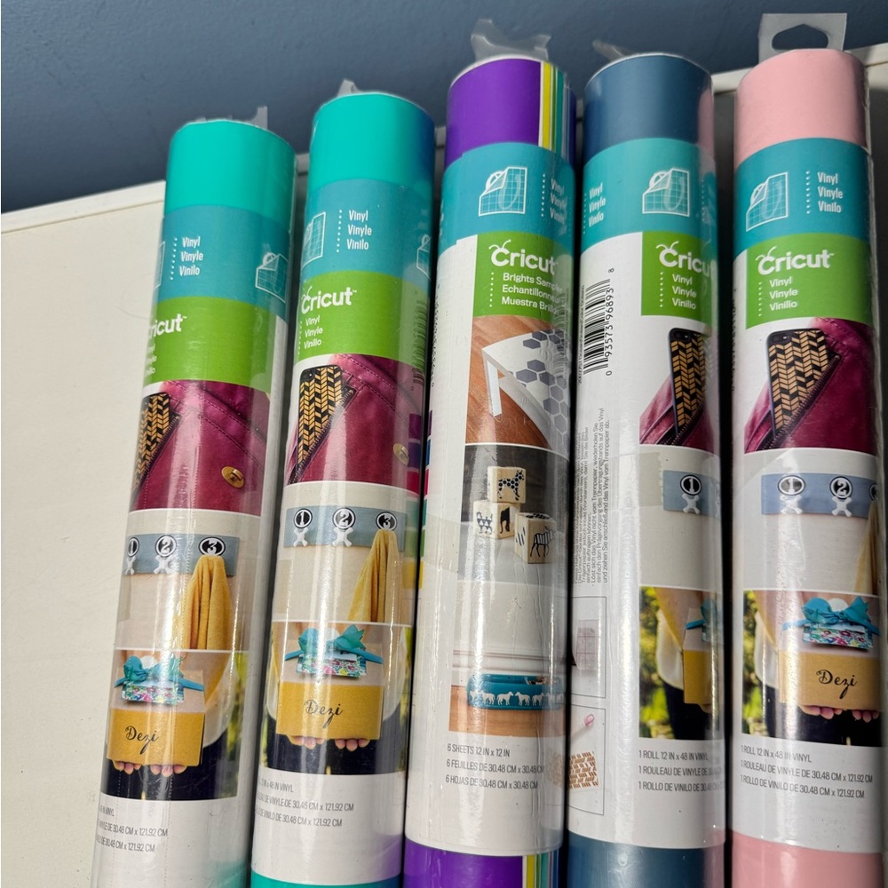 Cricut Vinyl Color + Brights Sampler Bundle Lot (5 Rolls) New Sealed - Picture 6 of 6
